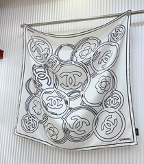 Square silk scarf