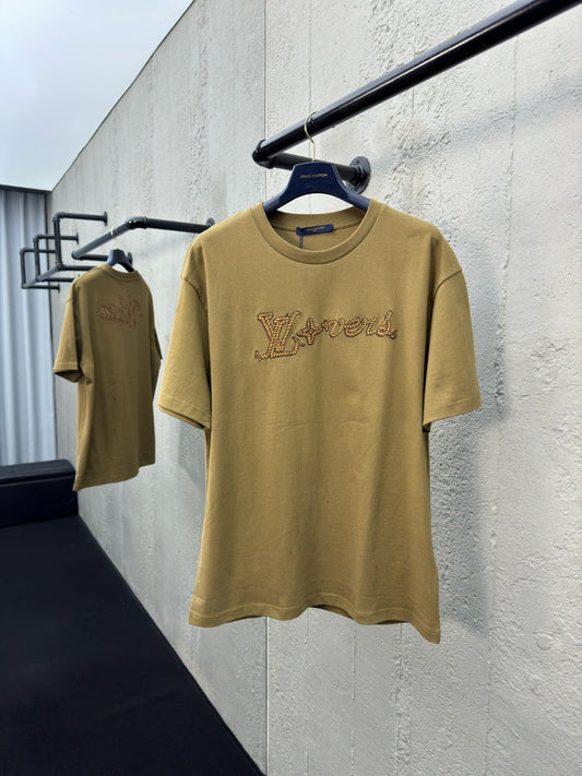 Hemp rope letter short sleeves