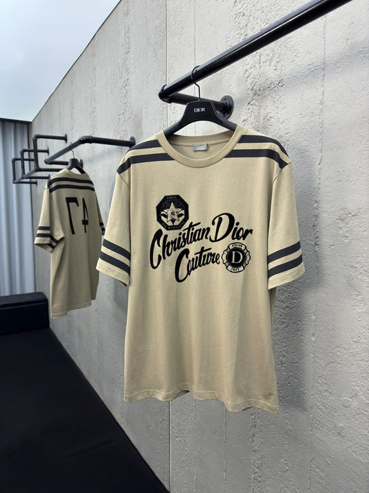 Five-star badge flocked short sleeves