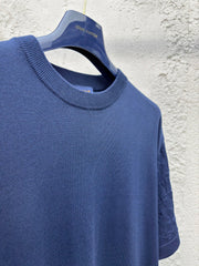 Jacquard sleeve woolen short sleeves