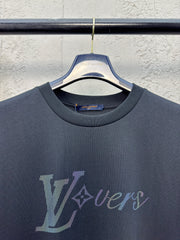 Sequin letter short sleeves