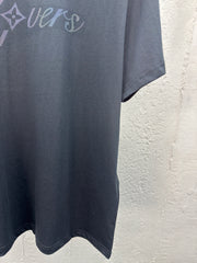 Sequin letter short sleeves