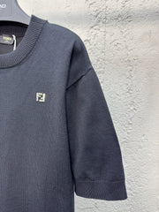 Wool knitted short sleeves