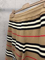 Striped wool shorts