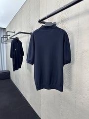 Embroidered woolen POLO shirt