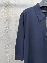 Embroidered woolen POLO shirt