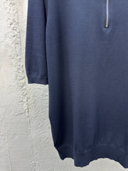 Embroidered woolen POLO shirt