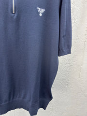 Embroidered woolen POLO shirt