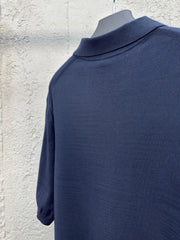 Embroidered woolen POLO shirt