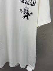 Nine-grid skull short sleeves on the back