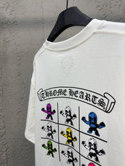 Nine-grid skull short sleeves on the back