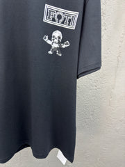 Nine-grid skull short sleeves on the back