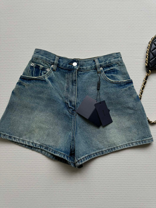 Simple denim shorts