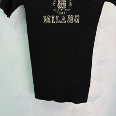 Long knitted short sleeves