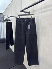 Checkerboard flocked jeans