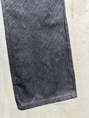 Checkerboard flocked jeans