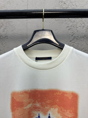 Rhinestone letter pattern short sleeves