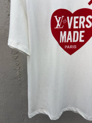 Heart print short sleeves