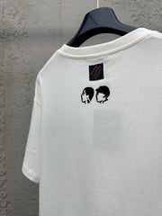 Heart print short sleeves