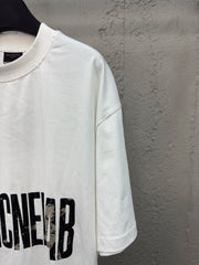 Cracked printed short sleeves