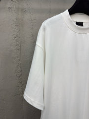 Back ink-splashed printed short sleeves