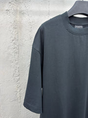 Back ink-splashed printed short sleeves