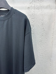 Back ink-splashed printed short sleeves