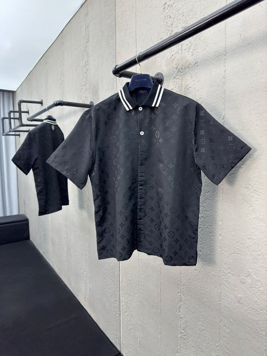 Jacquard full-print POLO shirt