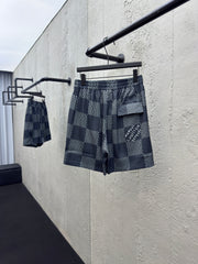 Silk checkerboard shorts