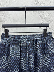 Silk checkerboard shorts