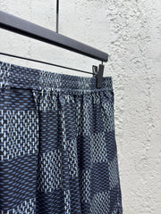 Silk checkerboard shorts