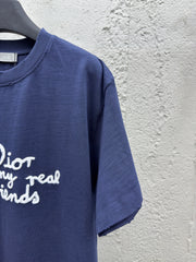 Letter embroidered short sleeves
