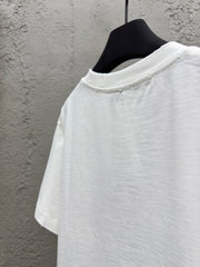 Letter embroidered short sleeves