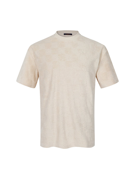 Cotton drawstring terry casual short sleeves