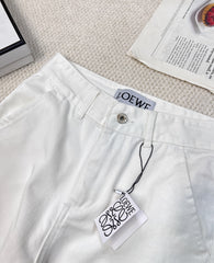 Classic white denim trousers