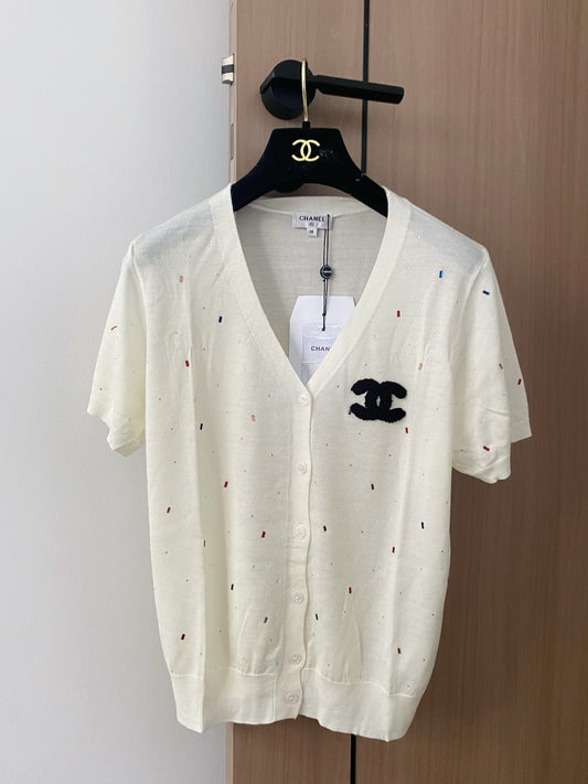 Breathable colorful polka dot short sleeves