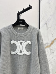 3D towel embroidered sweater