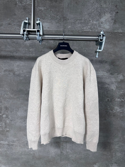 Embossed pattern sweater