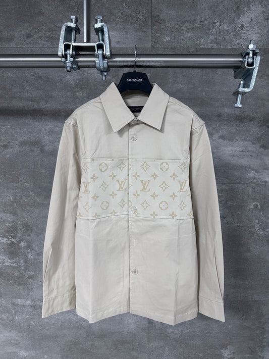 Embossed denim work jacket