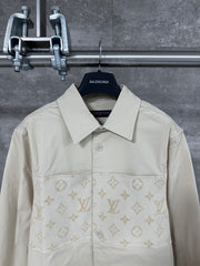 Embossed denim work jacket