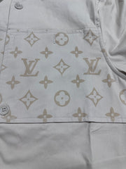 Embossed denim work jacket