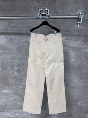 Embossed denim work pants