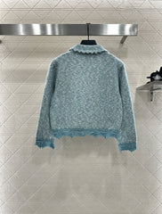 Embroidered Lace Knit Cardigan