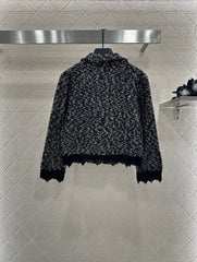 Embroidered Lace Knit Cardigan