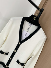 Black and White Minimalist Cardigan