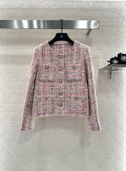 This slubby round-neck dress jacket
