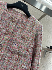 This slubby round-neck dress jacket