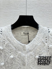 3D Ball Hollow Cardigan