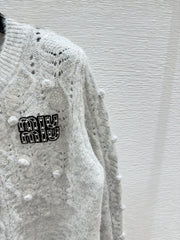3D Ball Hollow Cardigan