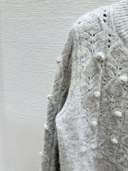 3D Ball Hollow Cardigan